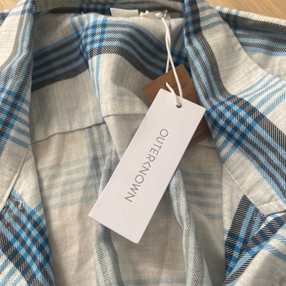 Outerknown Plaid  Short Sleeve button down shirt Size Medium - Picture 5 of 6